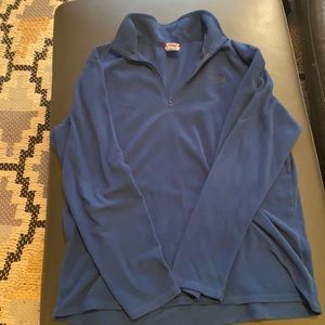 Men’s blue North Face Quarter Zip Pullover Size Large
